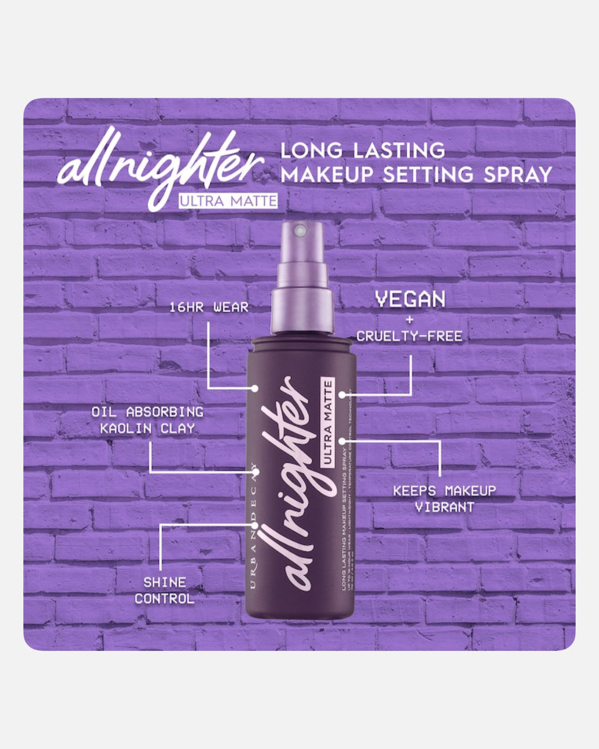 Urban Decay All Nighter Ultra Matte Makeup Setting Spray
