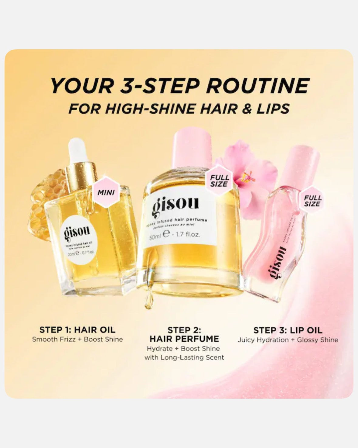 Gisou Honey Gloss Hydration Trio Set