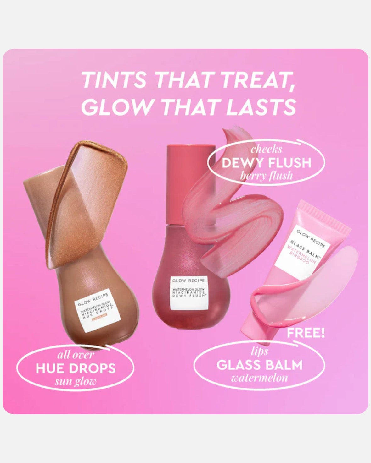 Glow Recipe Best of Glow Hues - Tinted Serum, Cheek & Lip Gift Set
