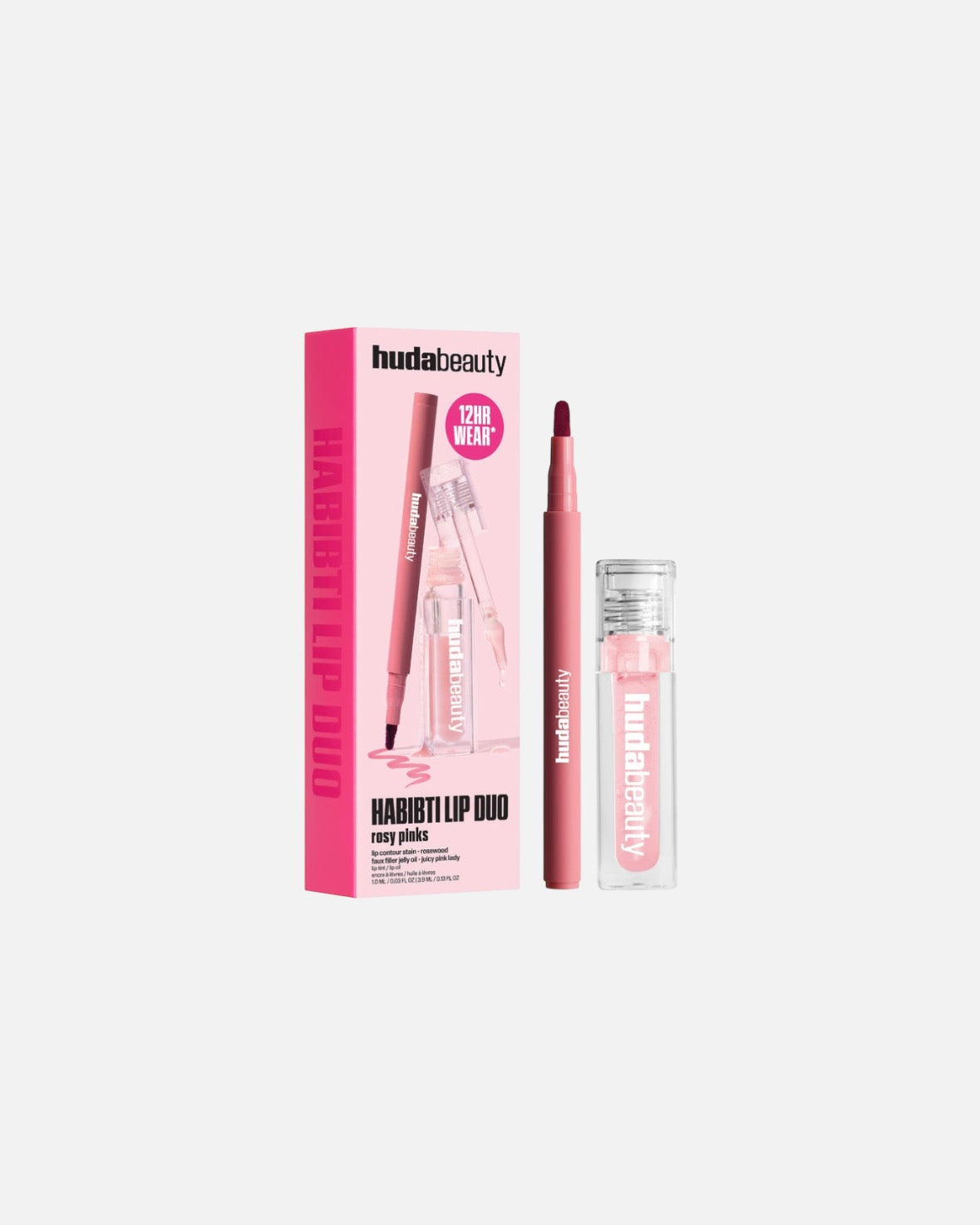 Huda Beauty Habibti Rosy Pink Lip Duo