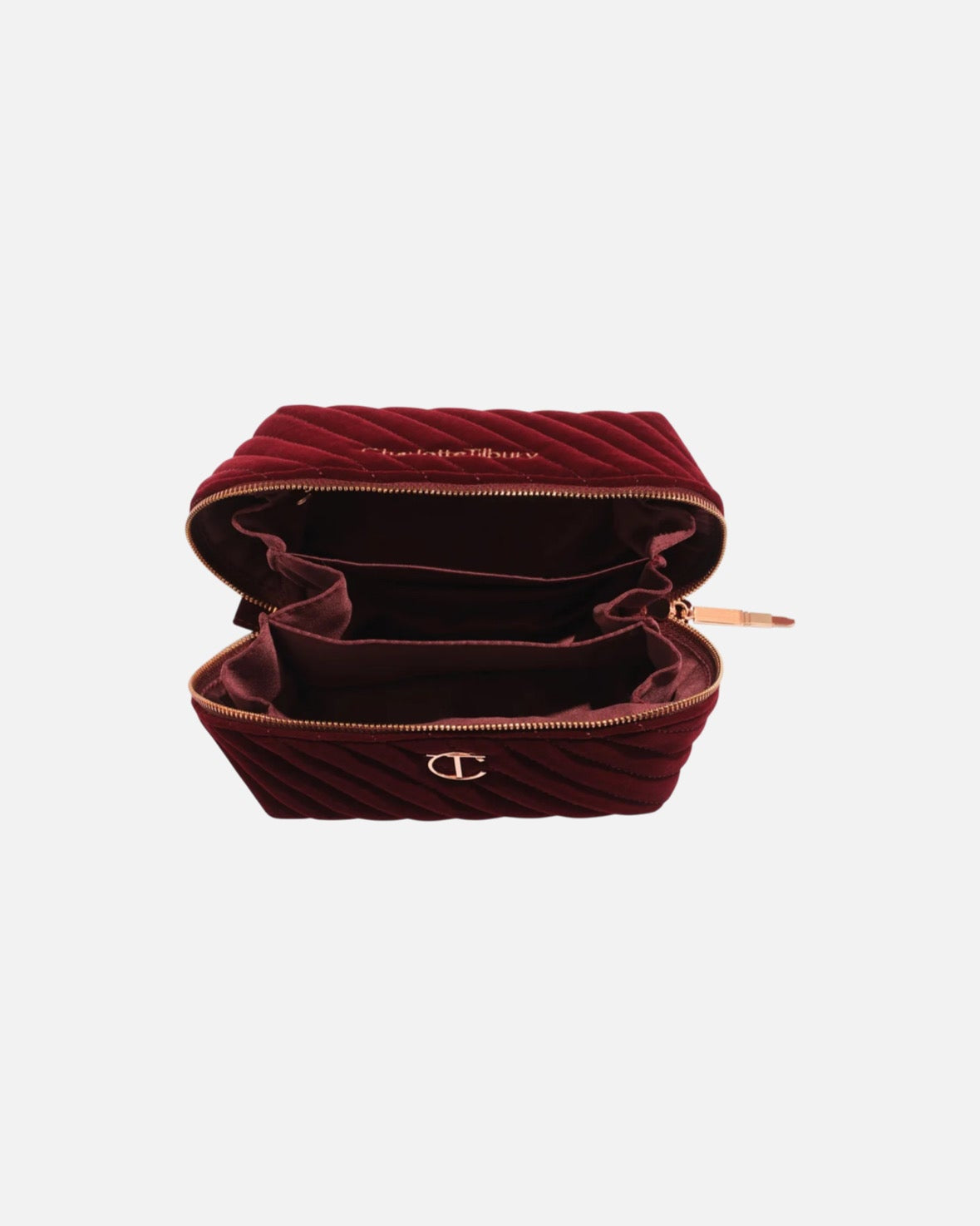 Charlotte Tilbury Organizer Velvet Makeup Bag - Medium