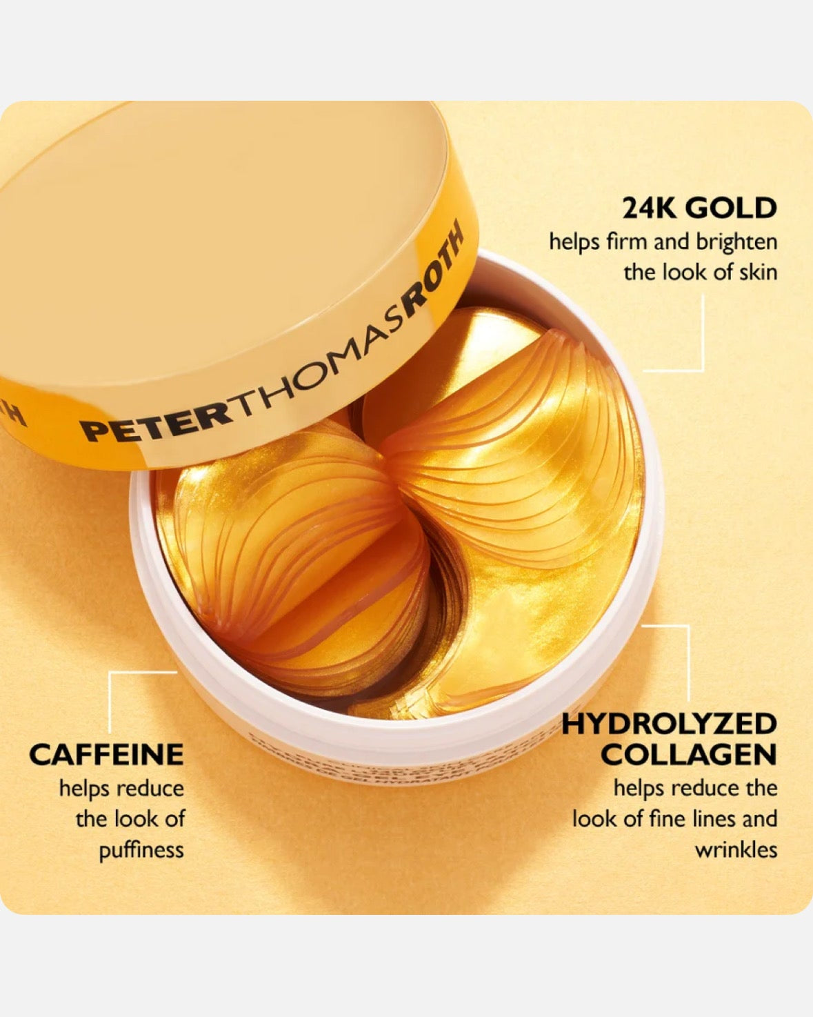 Peter Thomas Roth  24K Gold Firming Hydra-Gel Eye Mask Patches for Fine Lines and Dark Circles