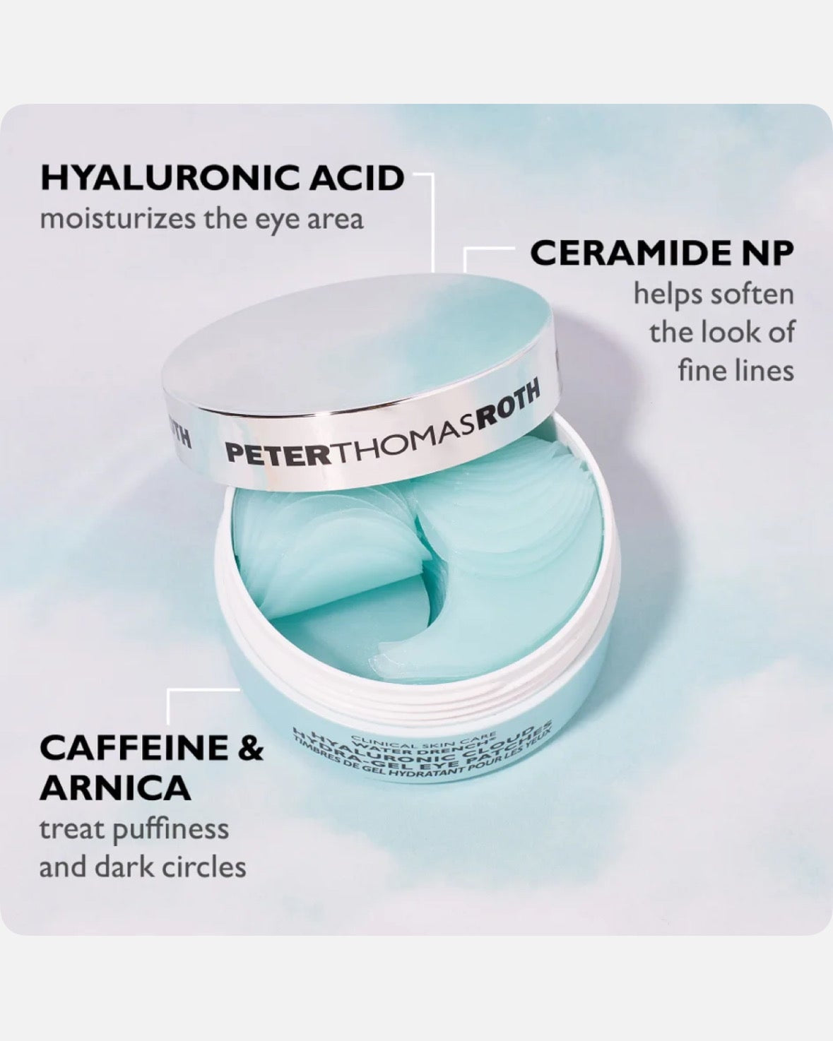 Peter Thomas Roth  Water Drench® Hyaluronic Acid Eye Mask Patches for Hydration and Dark Circles