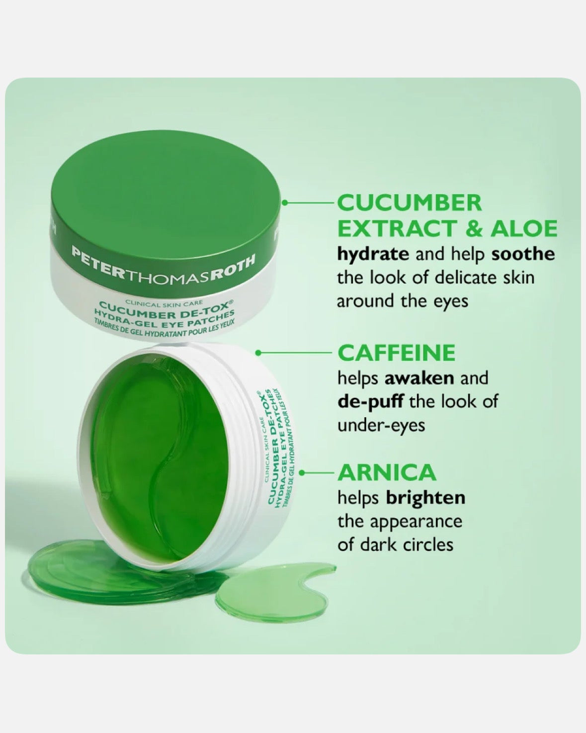 Peter Thomas Roth  Cucumber De-Tox® Hydra-Gel Eye Mask Patches for Puffiness and Dark Circles