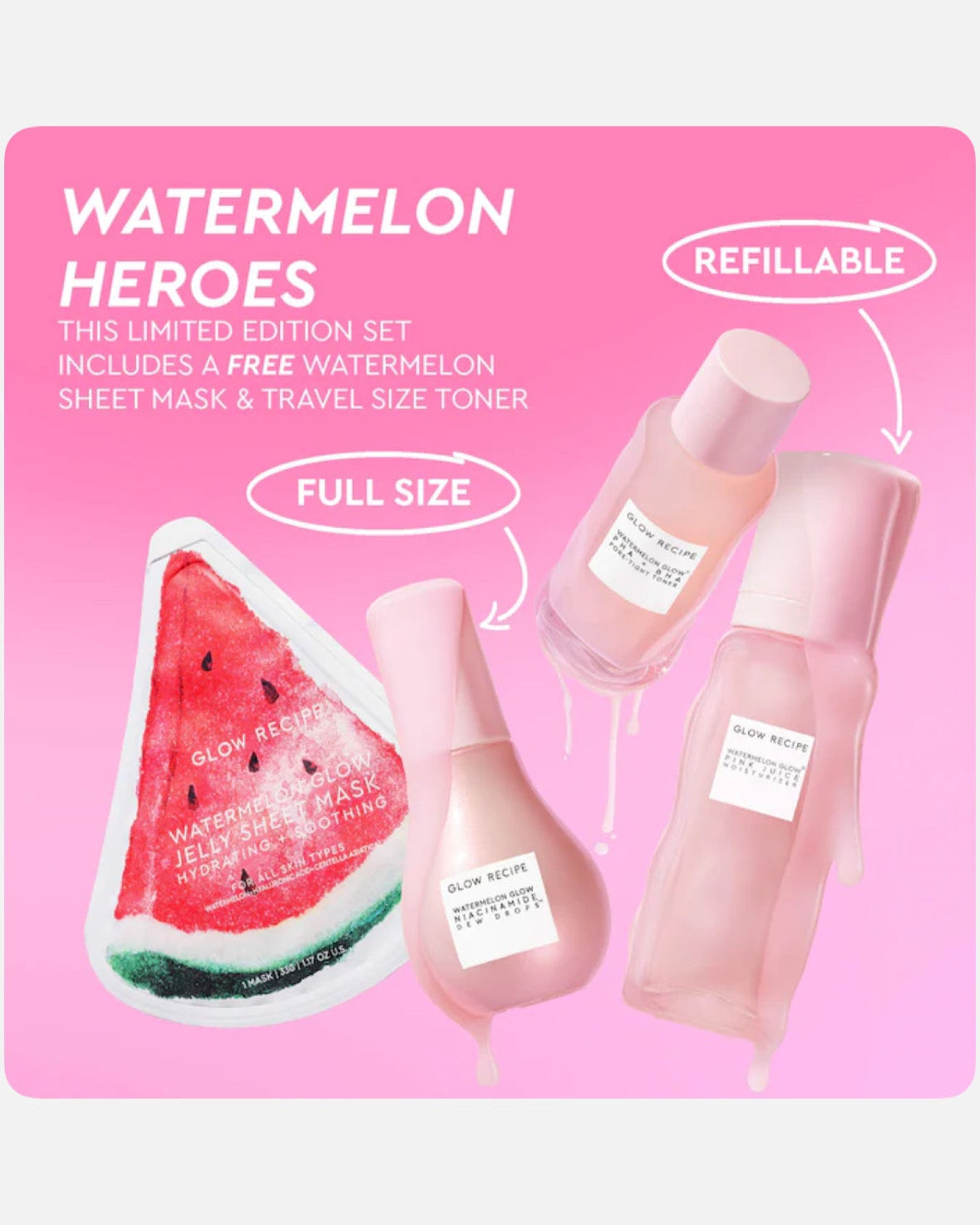 Glow Recipe Watermelon Glow Dewy Skin Routine Gift Set