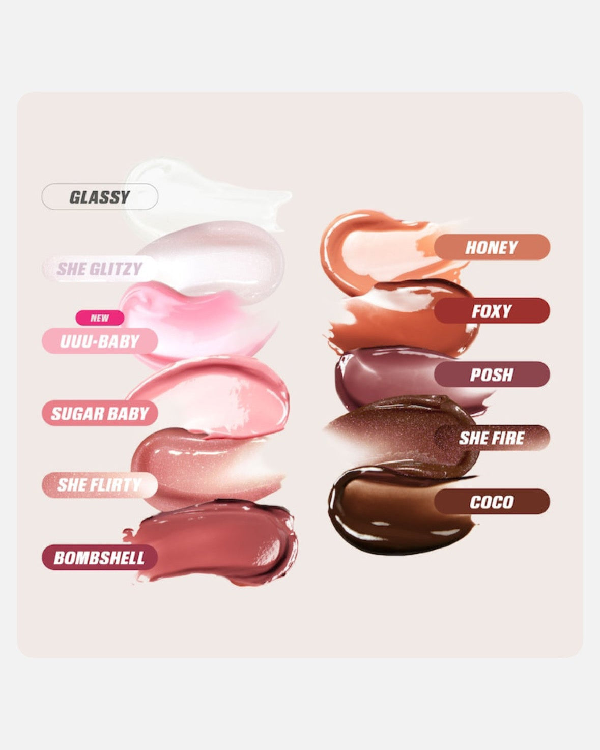HUDA BEAUTY Faux Filler Shiny Non-Sticky Lip Gloss
