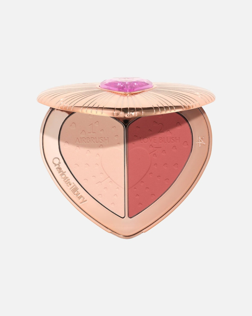 Charlotte Tilbury Pillow Talk Beauty Soulmates Airbrush Flawless Finish Brightening and Blush Powder Palette