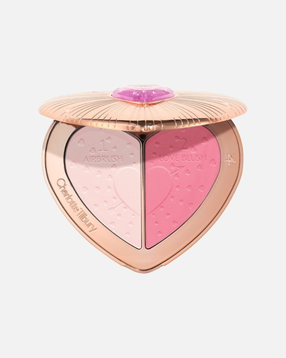 Charlotte Tilbury Pillow Talk Beauty Soulmates Airbrush Flawless Finish Brightening and Blush Powder Palette