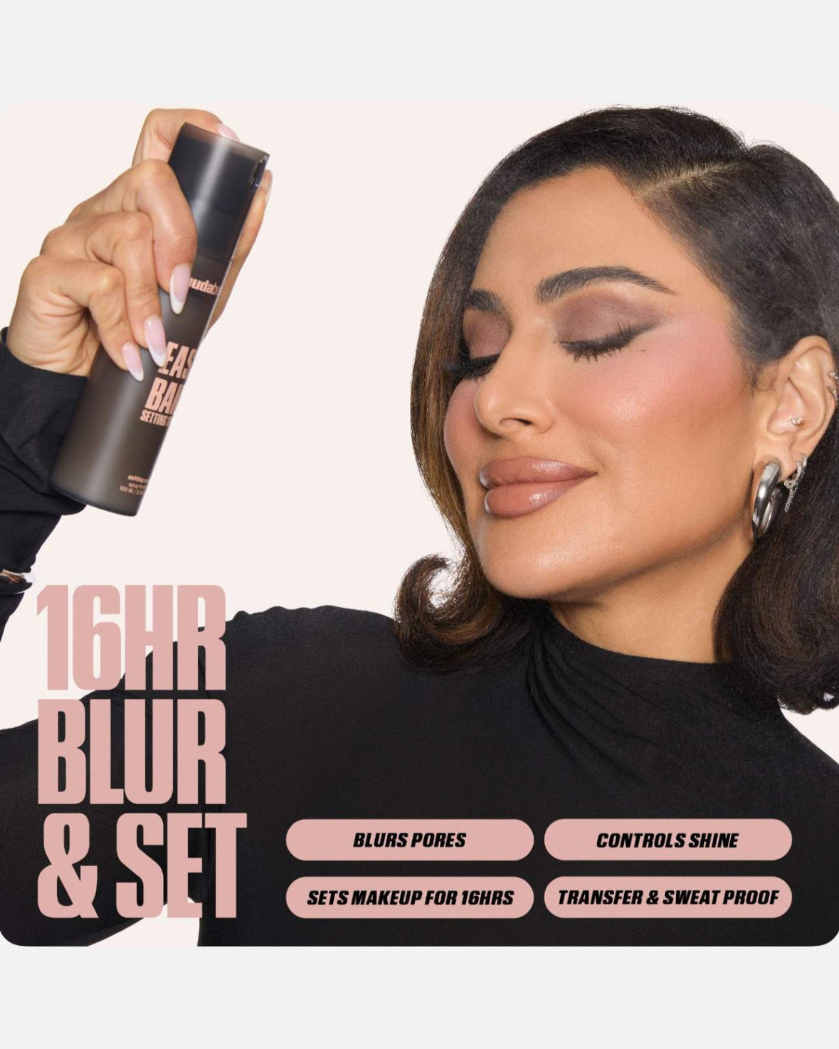 HUDA BEAUTY Easy Bake Blurring Setting Spray with 16-Hour Wear