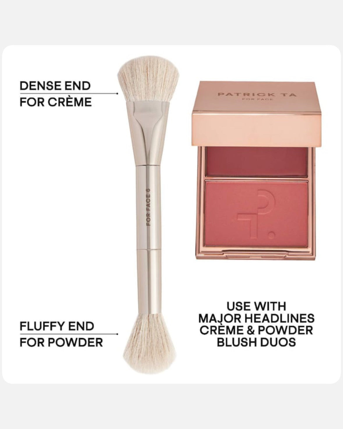 PATRICK TA Dual Ended Precision Blush Brush