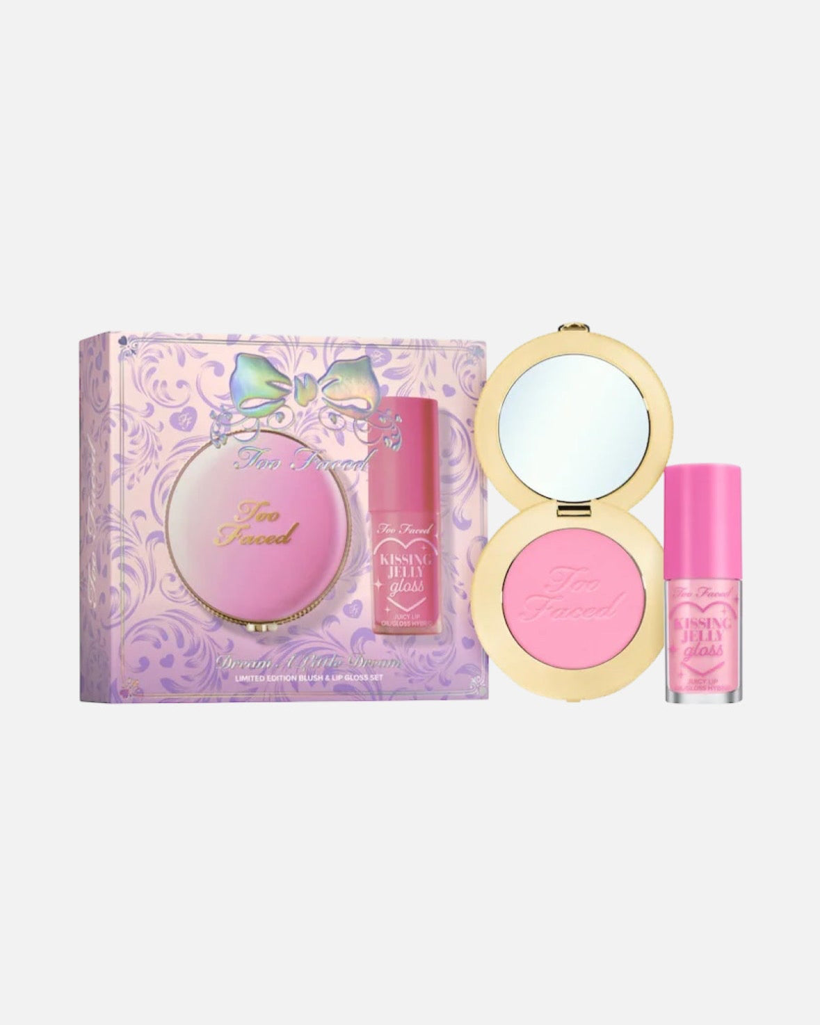 Too Faced Dream A Little Dream Makeup Gift Set: Cloud Crush Blush & Kissing Jelly Lip Oil